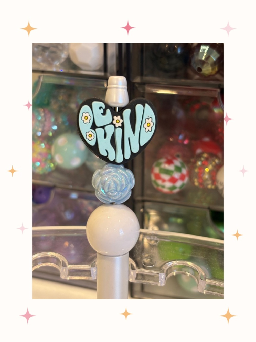 Handmade Be Kind Beaded Pen